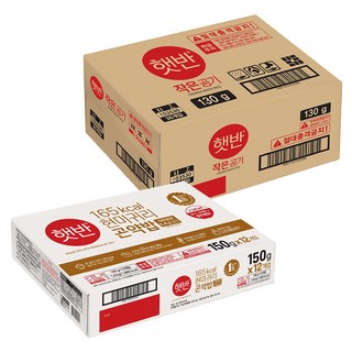 햇반 백미밥 130g 36p + 현미 귀리 곤약밥 150g 12p, 1세트