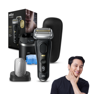 BRAUN 시리즈 9 PRO+ 전기면도기 세트, 9580cc, 블랙