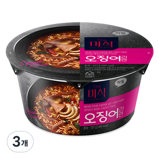 더미식 오징어 컵라면 127g, 3개