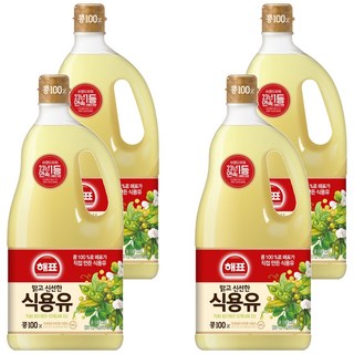 해표 식용유, 1.8L, 4개