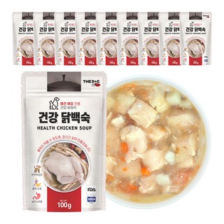 더독 건강 강아지간식 파우치, 닭백숙, 100g, 10개