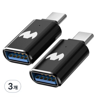 구스페리 USB to C타입 3.0 변환 OTG 젠더, 3cm, 6개, 블랙