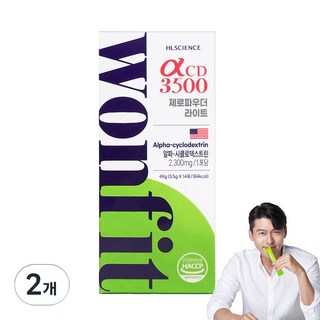에이치엘사이언스 원핏 알파CD 3500 제로파우더 라이트 알파시클로덱스트린 레몬맛, 2개, 14회분