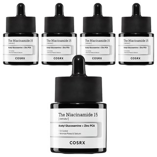 코스알엑스 나이아신아마이드 세럼, 피부 진정·미백, 자극 완화, 칙칙함 개선, 20ml 5개 세트