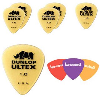 Dunlop Ultex Standard 기타피크 6p + 카누벨 피크 3p, 1.0mm, 1세트