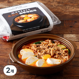 마이셰프 북창동 소고기 순두부찌개 밀키트 2인분, 620g, 2개