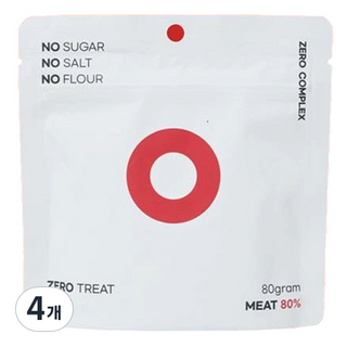 제로컴플렉스 반려동물 저칼로리 ZERO 트릿 한우 간식, 4개, 80g, 소고기