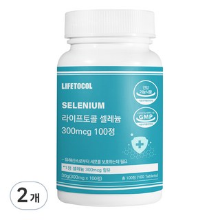 라이프토콜 셀레늄 300mcg, 100정, 2개