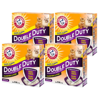 ARM&HAMMER 鐵鎚牌 加強除臭貓砂(9.07kg), 有效中和貓砂盆異味, 快速去除尿騷味, 雙重效果徹底清除異味, 4盒, 加強除臭