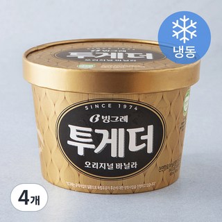 빙그레 투게더 오리지널 바닐라 아이스크림 (냉동), 900ml, 1개입, 4개