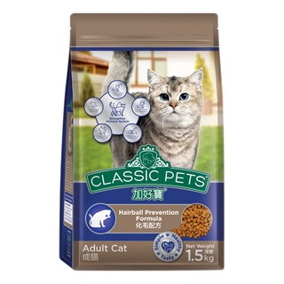 클래식펫츠 어덜트 고양이 컴패니언 헤어볼 방지 기능성 사료, 곡물, 1.5kg, 1개