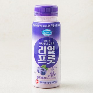 덴마크 드링킹 요구르트 리얼프룻 블루베리, 190ml, 1개