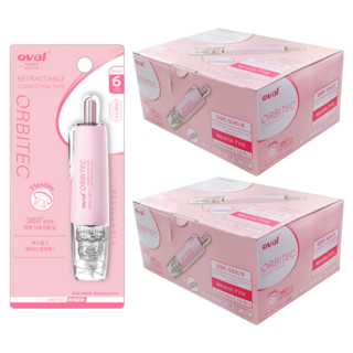 oval 歐文 修正帶 10入補充芯, 馬卡龍粉, 2個