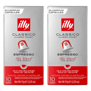 일리 네스프레소 클래식 로스트 에스프레소 그라운드 캡슐커피, 5.7g, 10개입, 2개