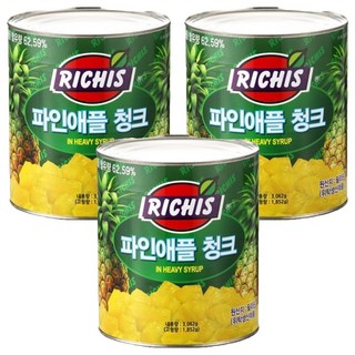 (주)동서 파인애플청크 캔, 3062g, 3개