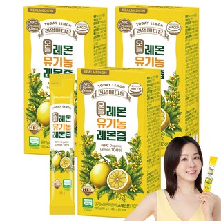 리얼메디온 오늘레몬 유기농 레몬즙 스틱, 280g, 3박스