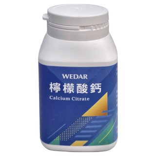 WEDAR 薇達 檸檬酸鈣, 錠劑, 每瓶150錠, 150顆, 0.75g, 1個