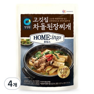 청정원 호밍스 고깃집 차돌된장찌개, 450g, 4개