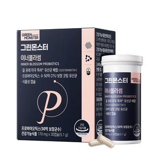 그린몬스터 질 유래 여성 유산균 이너블라썸 50억 CFU, 30정, 1개