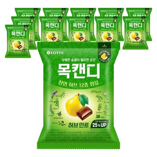 목캔디 롯데제과 허브민트, 217g, 12개