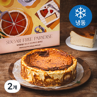 무화당 플레인 바스크 치즈케이크 (냉동) 530g, 2개 세트 오레오치즈케이크