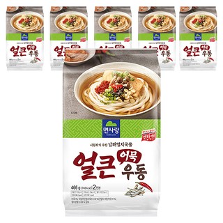 면사랑 얼큰어묵우동 2인분, 466g, 6개
