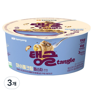 tangle 머쉬룸 크림 파스타 큰컵, 3개, 105g