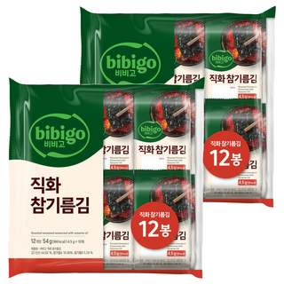비비고 직화 참기름김, 4.5g, 24개