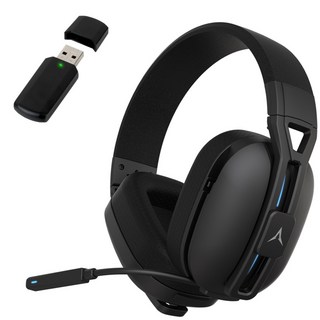 앱코 유무선 2.4GHz 블루투스 3모드 경량 게이밍 헤드셋, 블랙, MR300