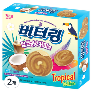 해태제과 버터링 딥코코넛커피, 2개, 155g