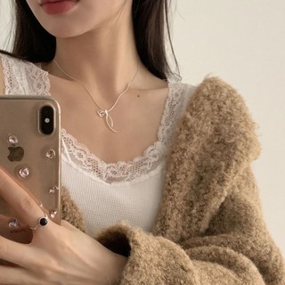 비아워게스트 여성용 데일리 발레코어 반 리본 목걸이