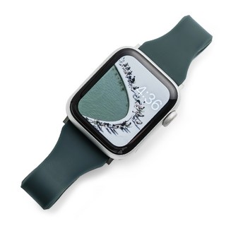 누아트 애플워치 호환 슬림 실리콘 스트랩 밴드 – 다크 그린 1개 애플워치실리콘스트랩