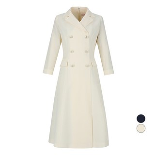 숲 여성용 더블 버튼 칼라 원피스 SA5OPM5