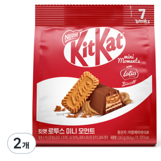 KitKat 로투스 미니 모먼트, 116.2g, 2개