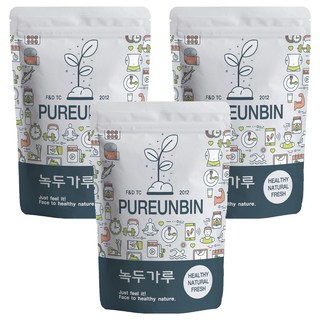 푸른빈 녹두 가루, 3개, 1kg