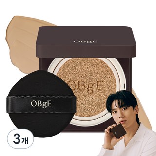 OBge 퍼펙트 옴므 쿠션 SPF50+ PA+++ 15g, 2호 베이지, 3개