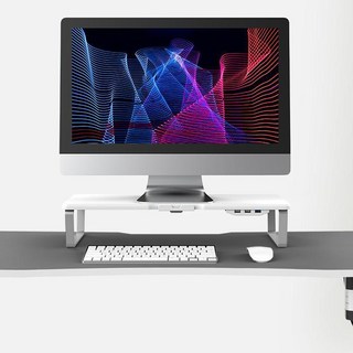 제닉스 M-DESK A1 모니터 받침대, 화이트 사용 모습