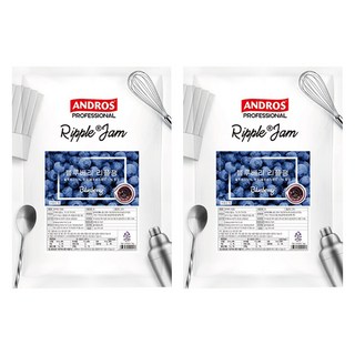 안드로스 블루베리 리플잼, 1kg, 2개