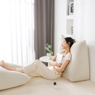 소하임 냉감 자이언트 삼각 등받이 쿠션, 샌드베이지