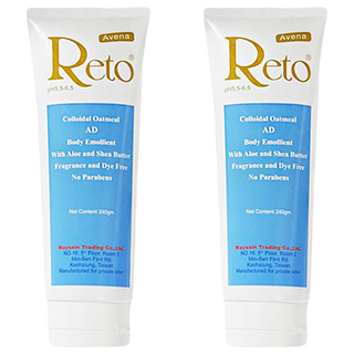Reto 原型燕麥膠體AD身體滋潤乳液, 含蘆薈與乳木果油, 無香料與染料, 240gm, 240ml, 2條
