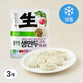 풀무원 생만두 고기미나리 (냉동), 400g, 3개