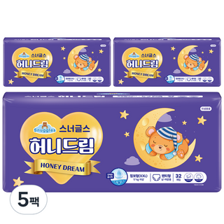 스너글스 허니드림 팬티형 기저귀 남녀공용, 점보형(2XL), 480매