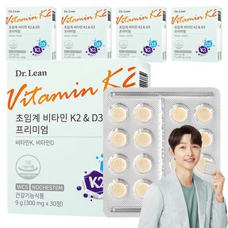 닥터린 초임계 비타민K2 & D3 프리미엄, 30정, 5개