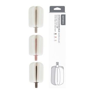 마더케이 리필형 스펀지 젖병솔 리필 3p 세트 1세트 베이지 + 인디핑크 + 초코브라운 상품 이미지