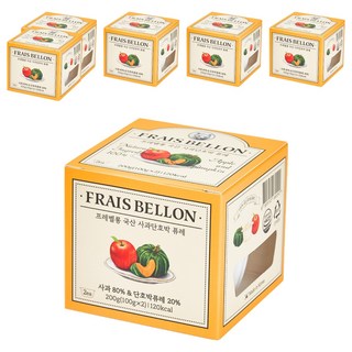 프레벨롱 국산 과일퓨레, 혼합맛(사과/단호박), 200g, 6개