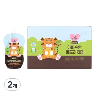 몸애쏙쏙 유기농 아이순한 배도라지즙 10p, 1L, 2개, 혼합맛(배/도라지)