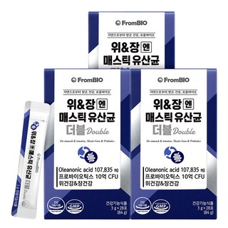 프롬바이오 위 & 장엔 매스틱 유산균 더블 28p, 3개, 84g
