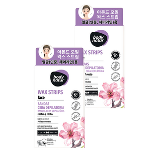 바디네이처 스위트 아몬드 오일 왁스스트립 얼굴용, 2개