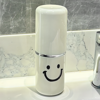 THE ZAKKA Smile 便攜式牙刷盒, 白色, 1個