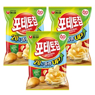 포테토칩 오리지널, 72g, 3개